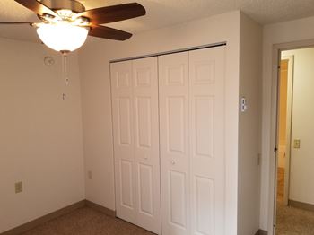 Ceiling fan in select units